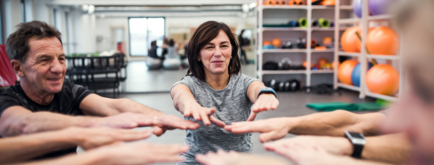 Engaging Every Body - group of middle aged gym class goers