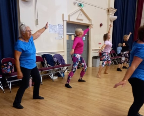 Pauline takes part in a KFA class