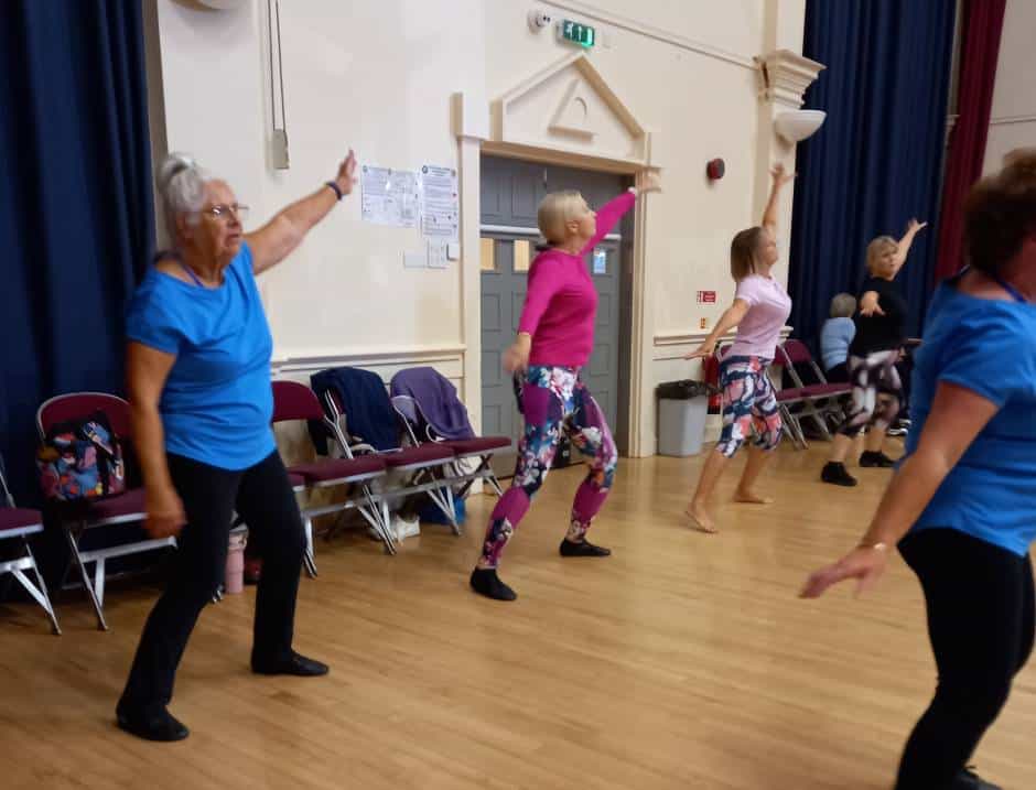 Pauline takes part in a KFA class